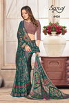 Saroj Khushi Georgette Festive Wear Brasso Fancy Latest Designer Saree Collection
